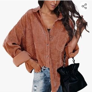 Womens oversized button down